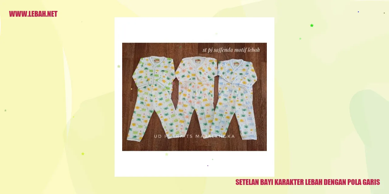 Setelan Bayi Karakter Lebah dengan Pola Garis