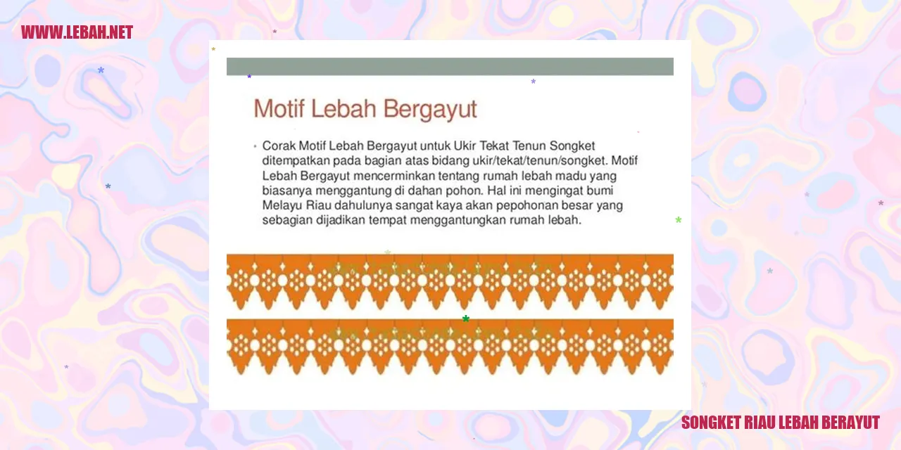 Songket Riau Lebah Berayut