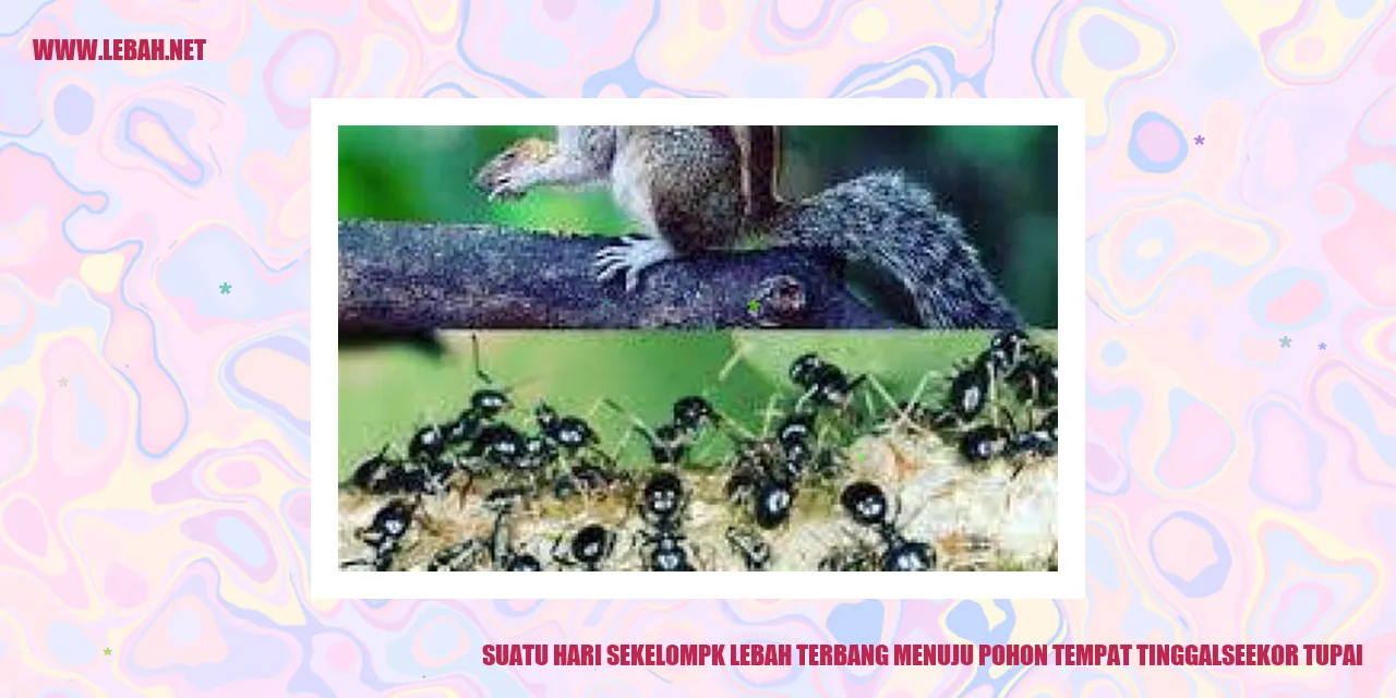 lebah terbang menuju pohon