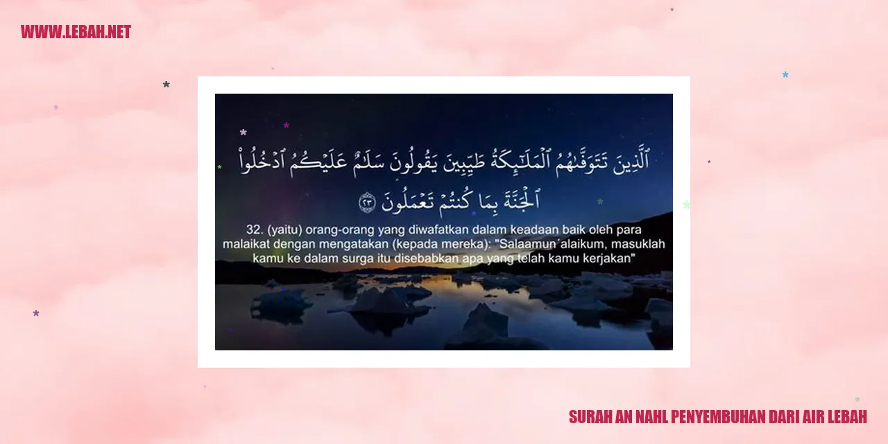 Surah An Nahl Penyembuhan dari Air Lebah