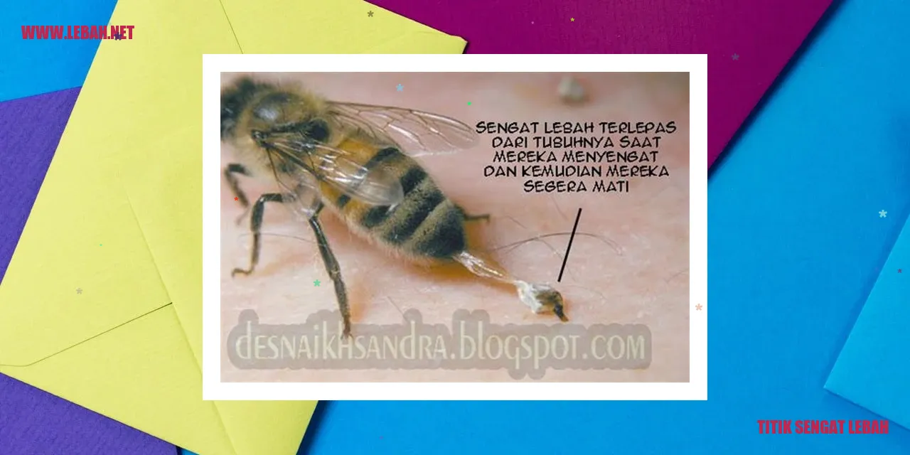 Gambar Lebah dengan Titik Sengat